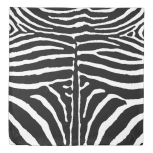 Zebra in Black and White Duvet Cover