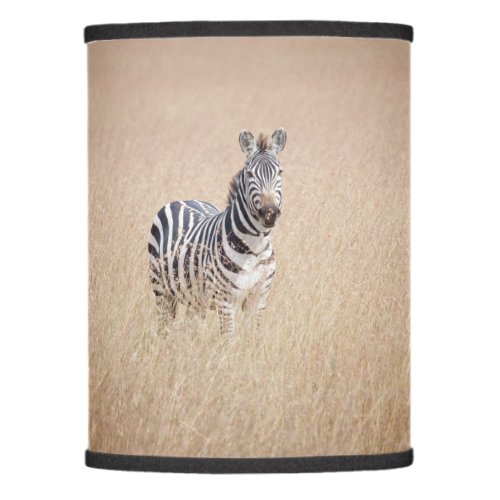 Zebra in high grass lamp shade