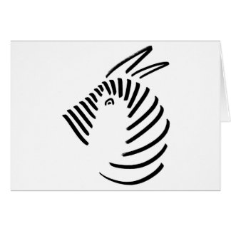 Zebra in simple black-on-white design