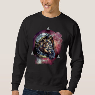 Zebra In Space For Mom Dad And Kids Sweatshirt