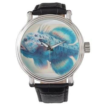Zebra In The Savannah - Watercolor Watch by JohnPintow at Zazzle