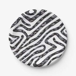 Zebra inspired party plates
