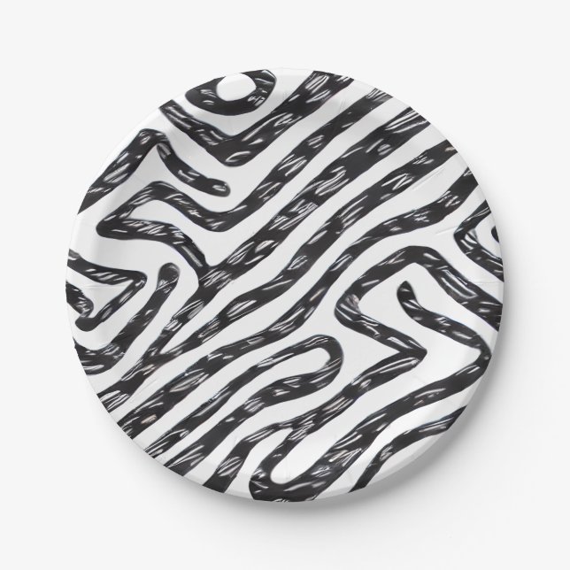 Zebra inspired party plates (Front)