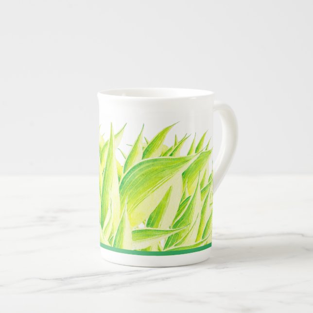 Zebra Iris on a Bone China Mug (Front Right)