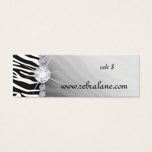 Zebra Jewelry Hang Tag Fashion Business Card Template