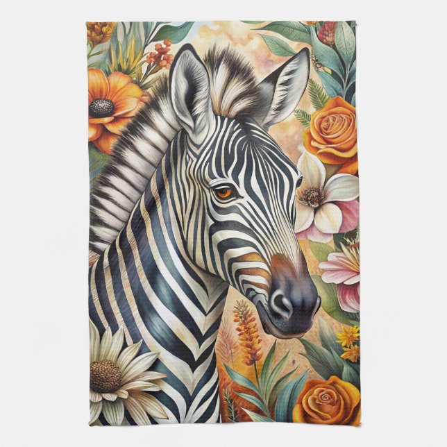 Zebra Kitchen Towel (Vertical)