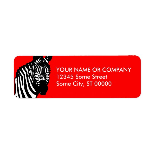 zebra. label (Front)