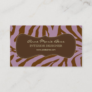 Zebra Lavender Chocolate business cards