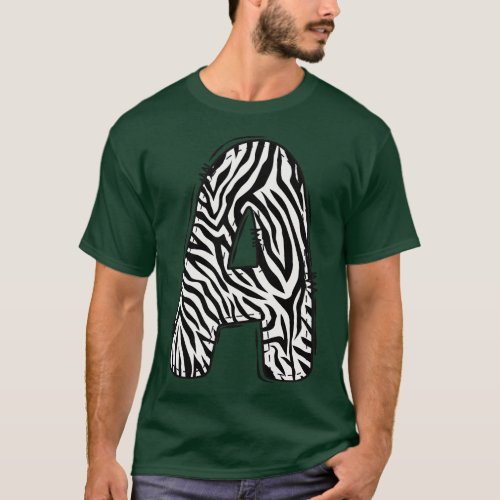 Zebra Letter A T_Shirt