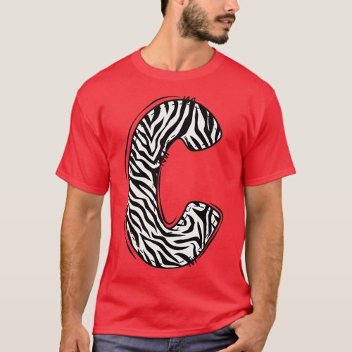 Zebra Letter C T_Shirt