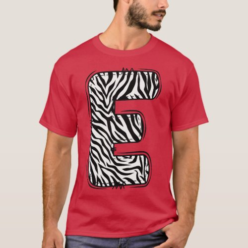 Zebra Letter E T_Shirt
