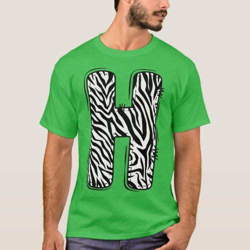 Zebra Letter H T_Shirt