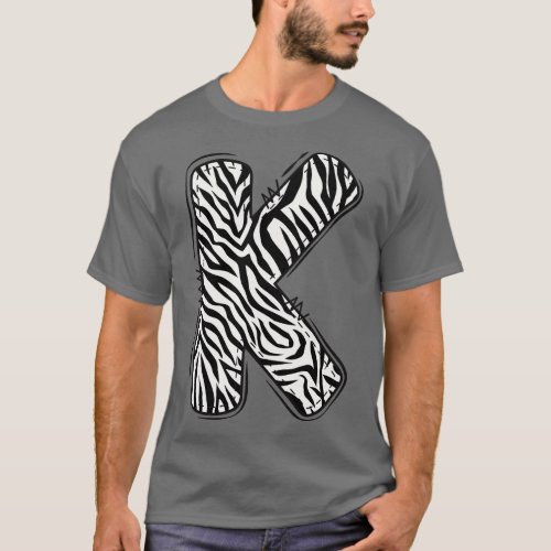 Zebra Letter K T_Shirt