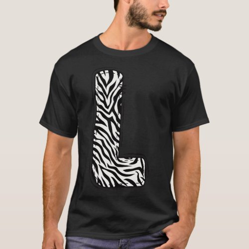 Zebra Letter L T_Shirt