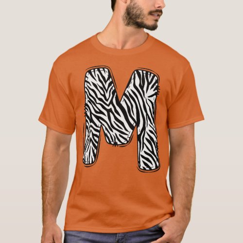 Zebra Letter M T_Shirt