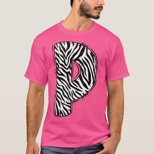 Zebra Letter P T_Shirt