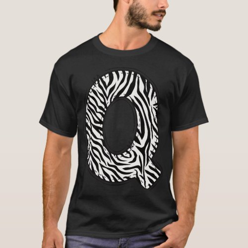 Zebra Letter Q T_Shirt