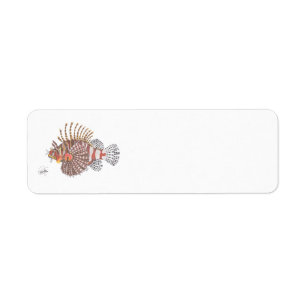 ZEBRA LIONFISH LABEL