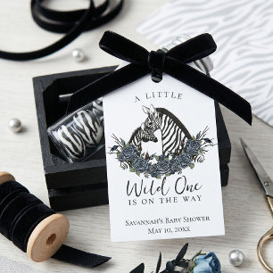 Zebra Little Wild One Baby Shower Favor Tag