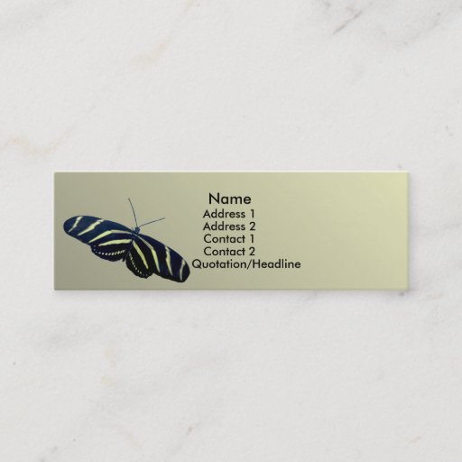 Customizable Zebra Longtail Business Card Templates