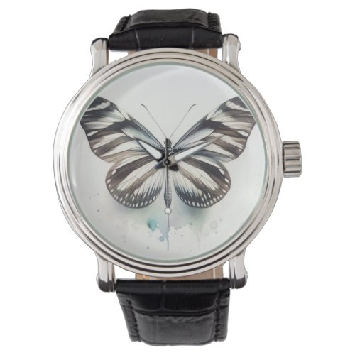 Zebra Longwing Butterfly AREF281 _ Watercolor Watch