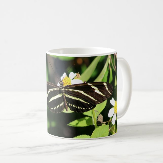 Zebra Longwing Butterfly Coffee Mug (Front Right)