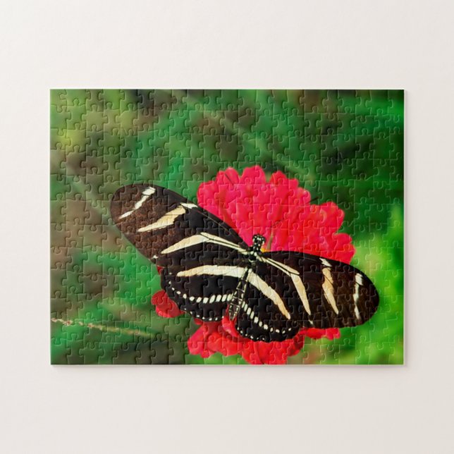 Zebra Longwing Butterfly. Jigsaw Puzzle (Horizontal)