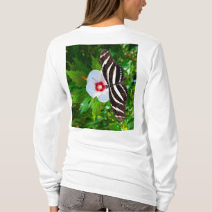 Zebra longwing butterfly on a Hibiscus Red T-Shirt