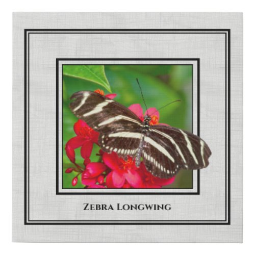 Zebra Longwing Butterfly Photo  Out_of_Bounds Faux Canvas Print
