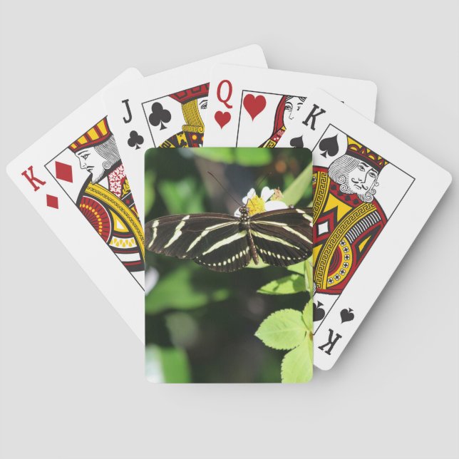 Zebra Longwing Butterfly Poker Cards (Back)