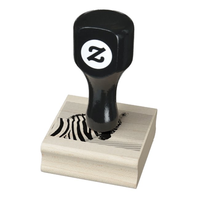 Zebra looking at you rubber stamp (Stamp)