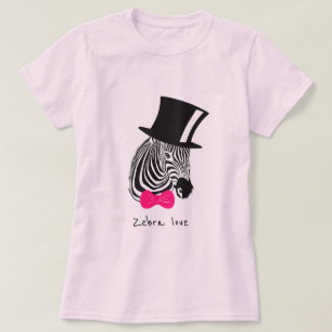 Zebra love slogan Hipster Zebra T-Shirt