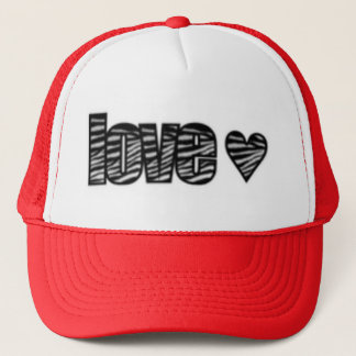 zebra love trucker hat