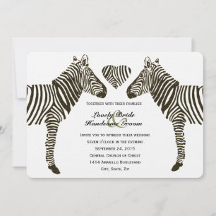 Zebra Love Wedding Invitation