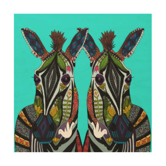 zebra love wood wall decor