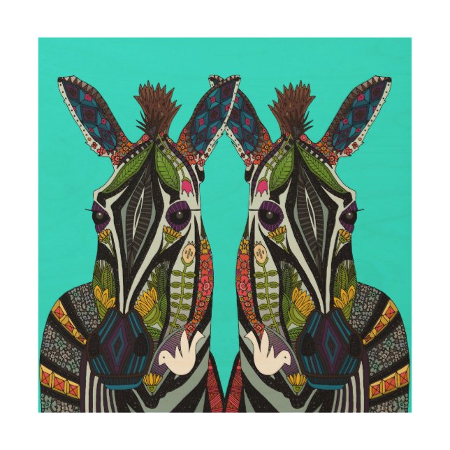 zebra love wood wall decor (Front)
