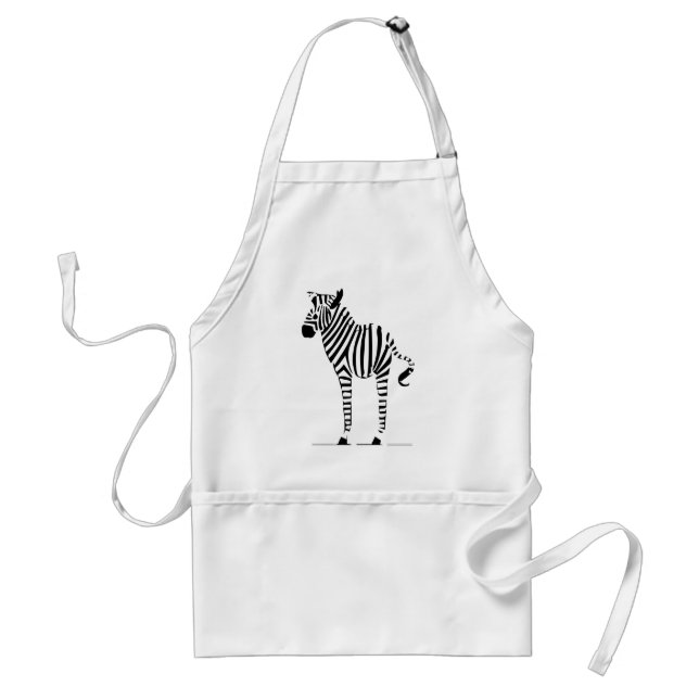 Zebra Lovers Gifts Adult Apron (Front)