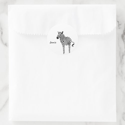 Zebra Lovers Gifts Classic Round Sticker