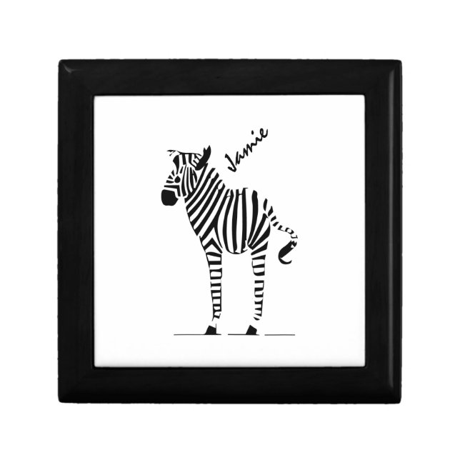 Zebra Lovers Gifts Keepsake Box (Front)