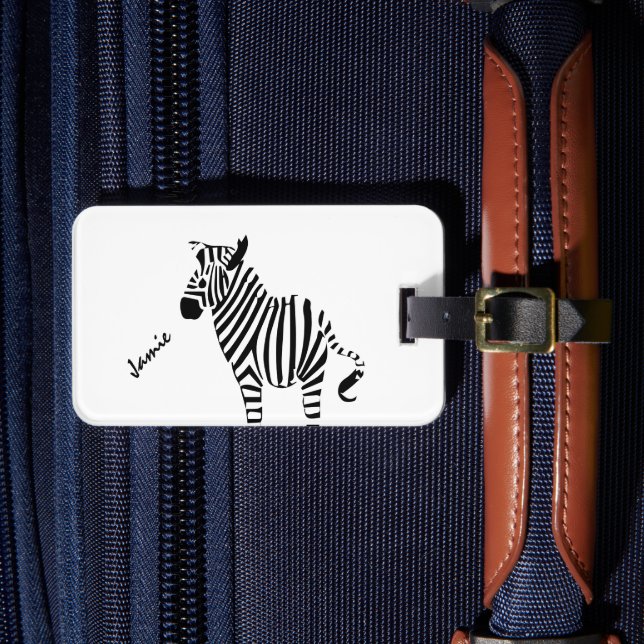 Zebra Lovers Gifts Luggage Tag (Front Insitu 4)