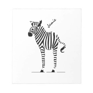 Zebra Lovers Gifts Notepad