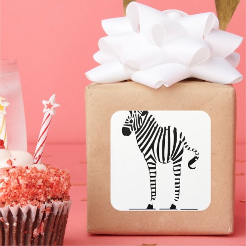 Zebra Lovers Gifts Square Sticker