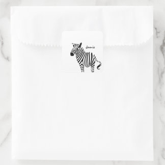 Zebra Lovers Gifts Square Sticker