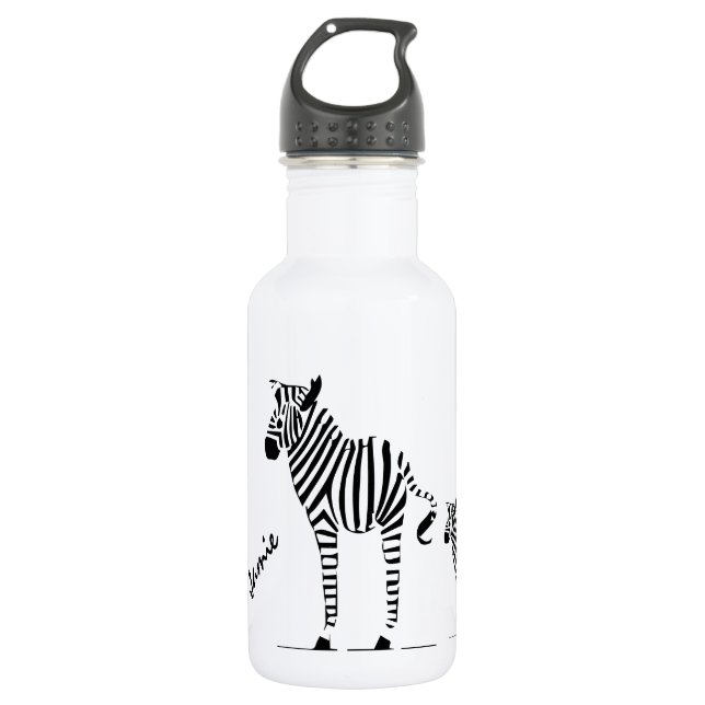 Zebra Lovers Water Bottle (Front)