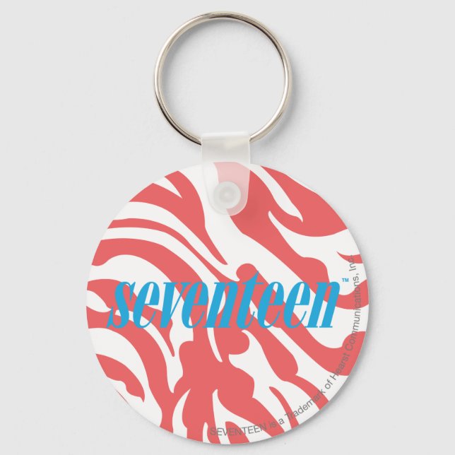 Zebra LtPink Keychain (Front)