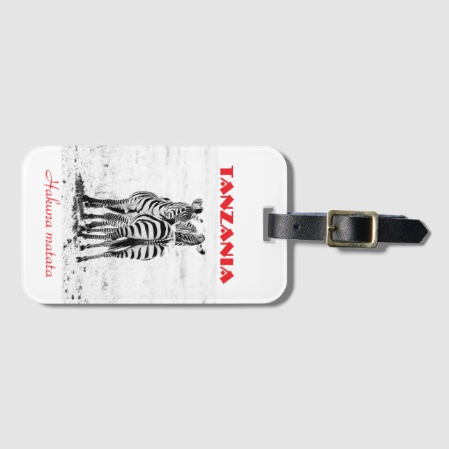 Zebra Luggage Tags (Front Horizontal)