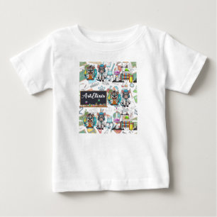 Zebra Mad Scientist Print Baby T-Shirt