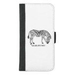 Zebra made up of Black Scribbles iPhone 8/7 Plus Wallet Case