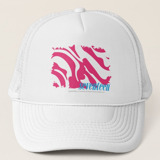 Zebra Magenta 3 Trucker Hat (Front)
