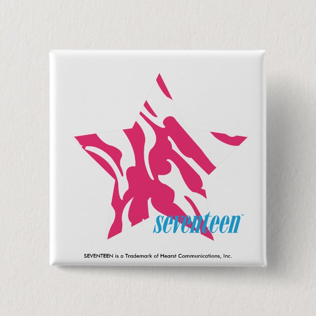 Zebra Magenta 4 Pinback Button (Front)